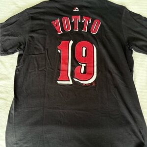 Majestic Black Crewneck Tee Cincinnati Reds baseball Men’s Large